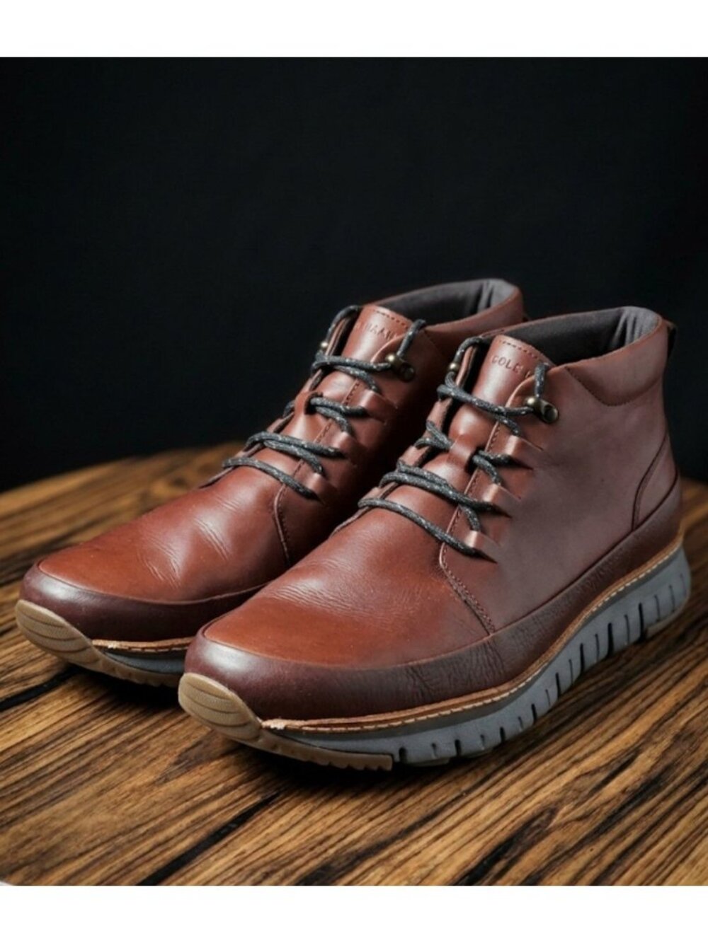 Cole Haan ZeroGrand Rugged Chukka Hickory/Gum Laced Boot Men Size 13M